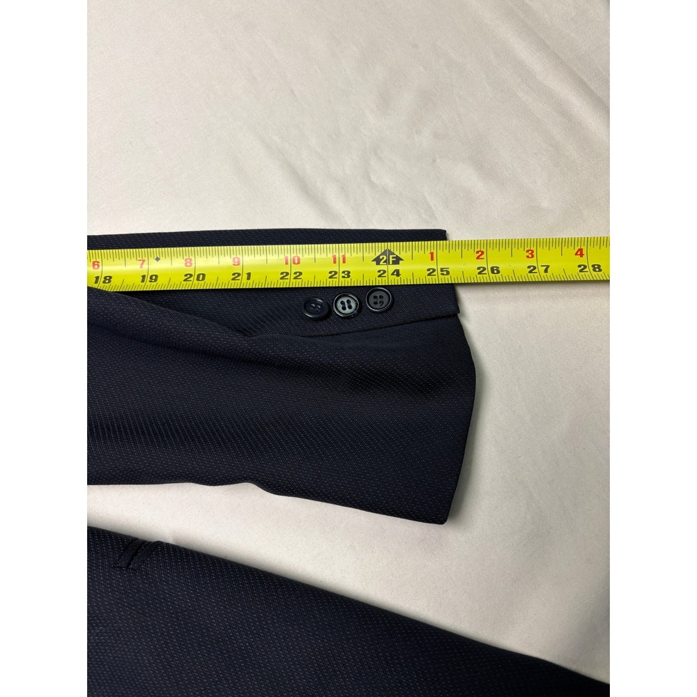 Hugo Boss Mens 46R Double Breasted Blazer Navy Blue Virgin Wool Celsius Omega - Picture 14 of 15